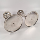 Kynttilänjalka 2kpl, hopeaa v. 1991