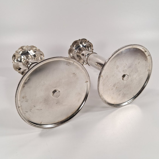 Kynttilänjalka 2kpl, hopeaa v. 1991