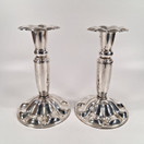 Kynttilänjalka 2kpl, hopeaa v. 1991