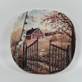 Decorative wall plate, Old-time autumn, design Anita Rantanen-Siewers