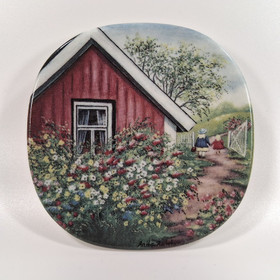 Decorative wall plate, Old-time spring, design Anita Rantanen-Siewers