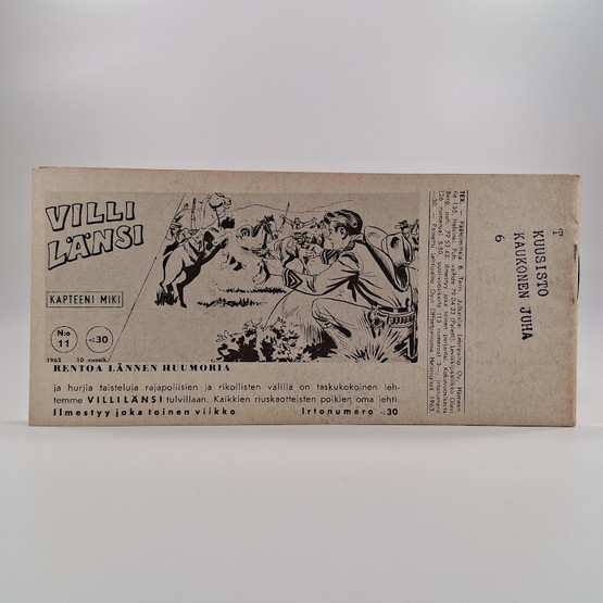 Liuskalehti, Tex Willer, Seikkailu no 11, 1963