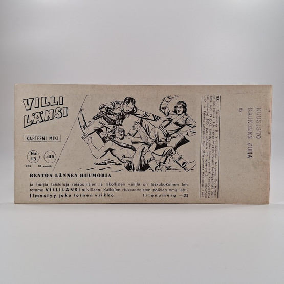 Liuskalehti, Tex Willer, Seikkailu no 13, 1963