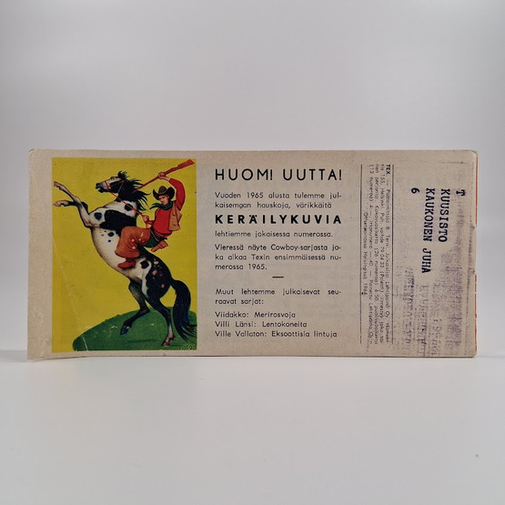 Liuskalehti, Tex Willer, Seikkailu no 26, 1964