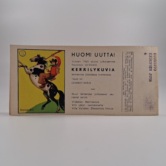 Liuskalehti, Tex Willer, Seikkailu no 5, 1965