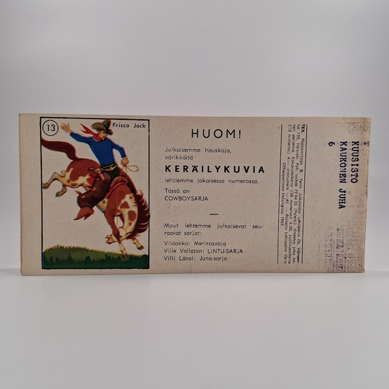 Liuskalehti, Tex Willer, Seikkailu no 13, 1965