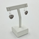 Korvakorut, sydän, hopeaa