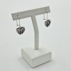 Korvakorut, sydän, hopeaa