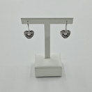 Korvakorut, sydän, hopeaa