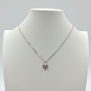 Kaulakoru, sydän, hopeaa