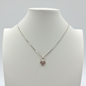 Kaulakoru, sydän, hopeaa