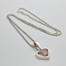 Kaulakoru, sydän, hopeaa