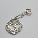 Kaulakoru, sydän, hopeaa