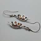 Earrings, Amber, silver