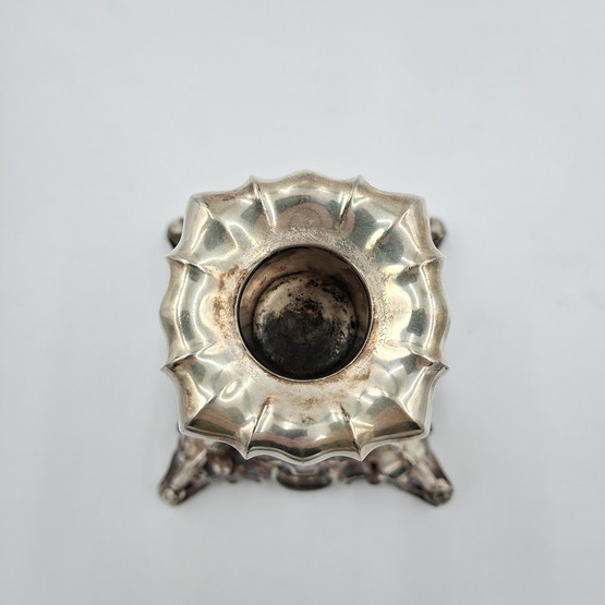 Kynttilänjalka, barokki, hopeaa v. 1967