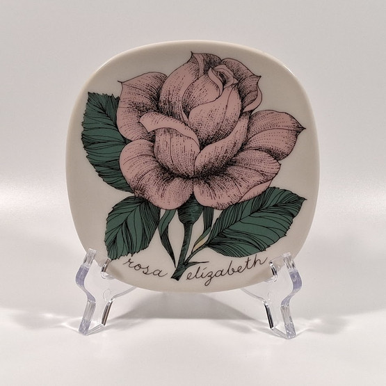 Seinälautanen, Rosa elizabeth, Arabia, design Esteri Tomula