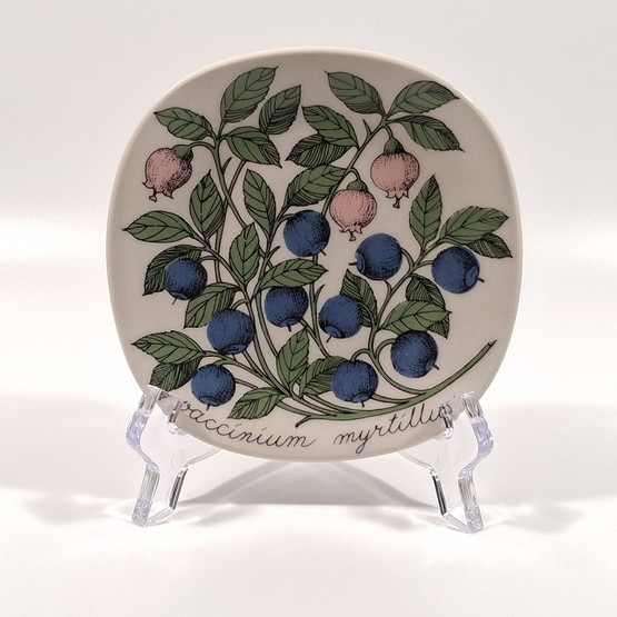 Seinälautanen, Mustikka, Arabia, design Esteri Tomula