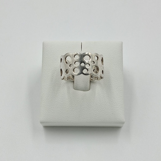 Sormus, Pitsi, design Liisa Vitali, hopeaa
