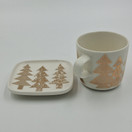 Kahvikuppi, Oiva kuusikossa, Marimekko, design Maija Louekari