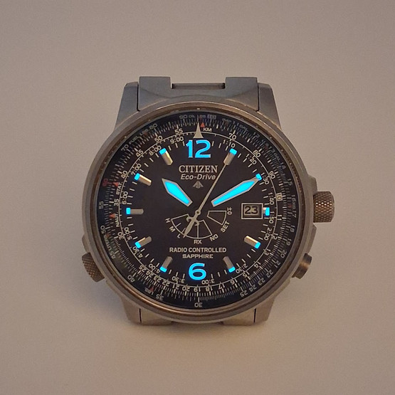 Rannekello, Citizen Eco-Drive, Radio Controlled, Sapphire