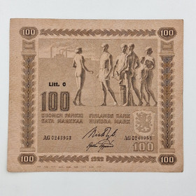 100 markkaa 1922, Litt. C
