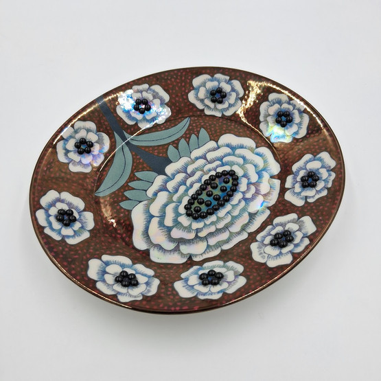 Koristelautanen, Fiori, Arabia, design Birger Kaipiainen
