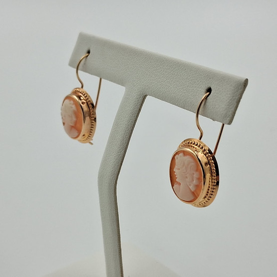 Camee korvakorut, 14k kultaa