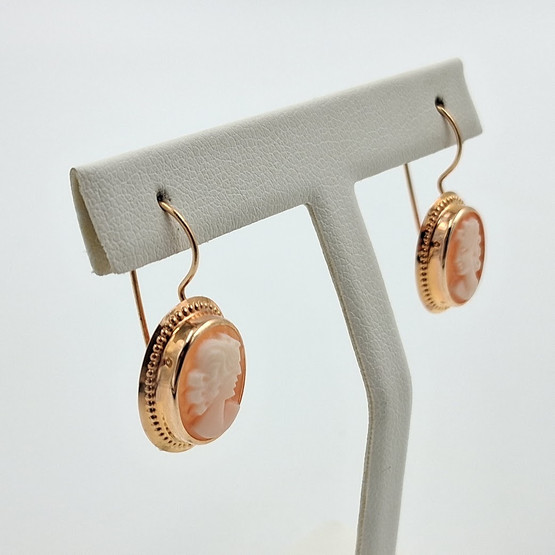 Camee korvakorut, 14k kultaa