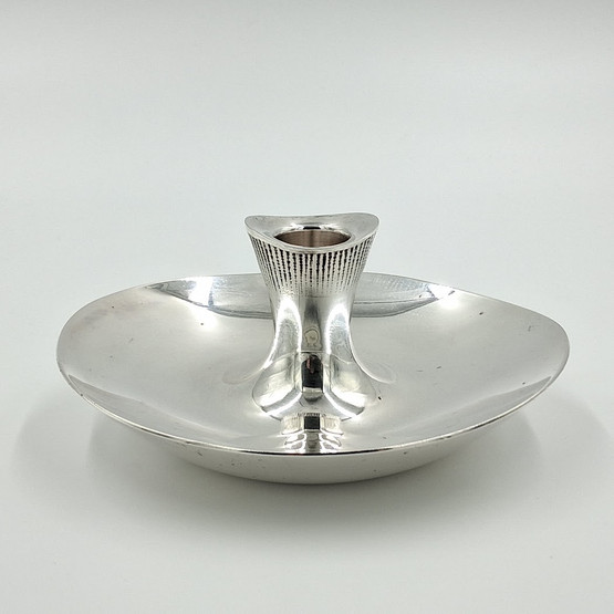 Kynttilänjalka, design Tapio Wirkkala, hopeaa v. 1961