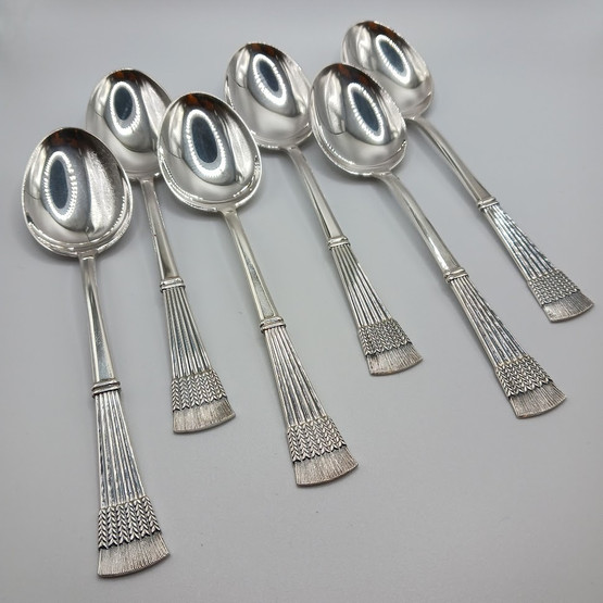 Ruokalusikat 6kpl, Tähkä, hopeaa