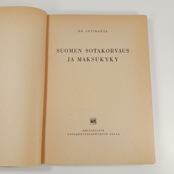 Kirja, Suomen sotakorvaus ja maksukyky v. 1948