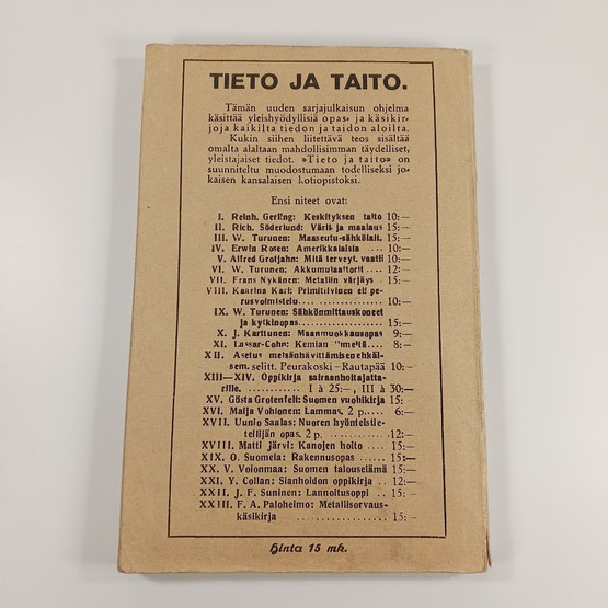 Kirja, Lannoitusoppi v. 1922