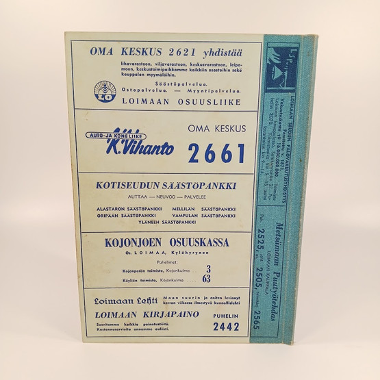 Kirja, Puhelinluettelo, Loimaa ympäristöineen v. 1959