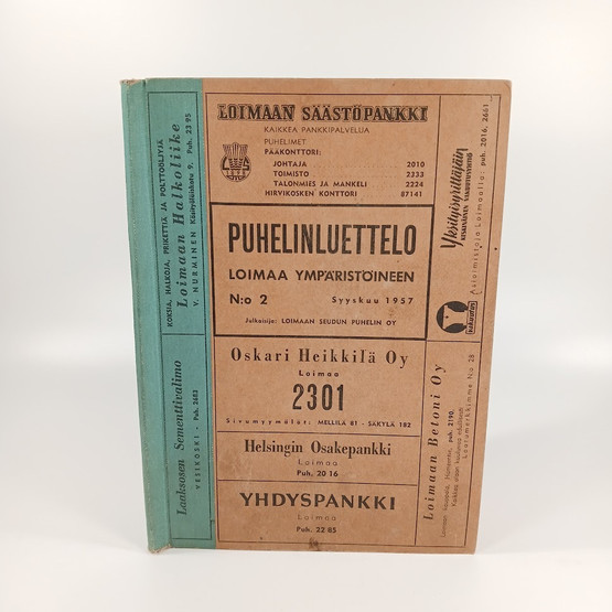 Kirja, Puhelinluettelo, Loimaa ympäristöineen v. 1957
