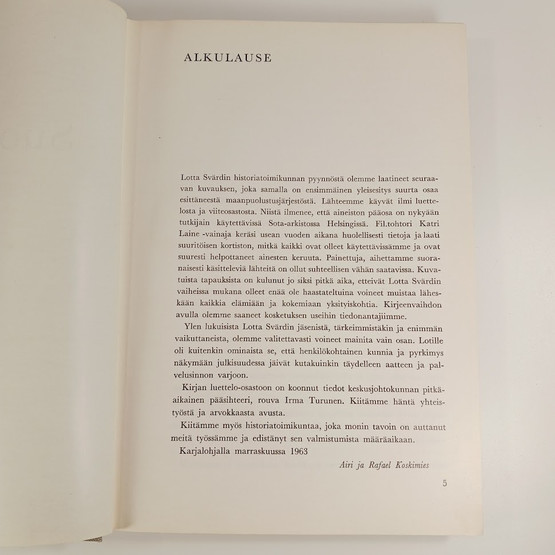 Kirja, Suomen Lotta v. 1964