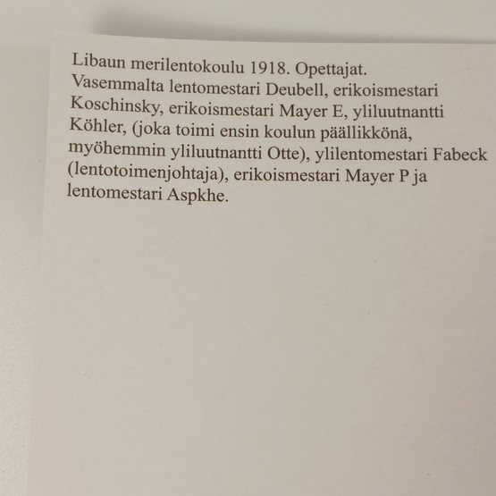 Korttisarja, Suomalaiset lentäjät taivaan valloittajina 1918