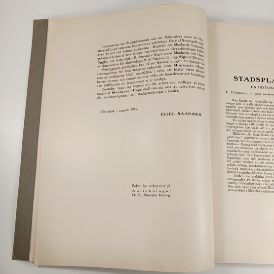 Kirja, Eliel Saarinen 1915, Munksnäs Haga och Stor-Helsingfors