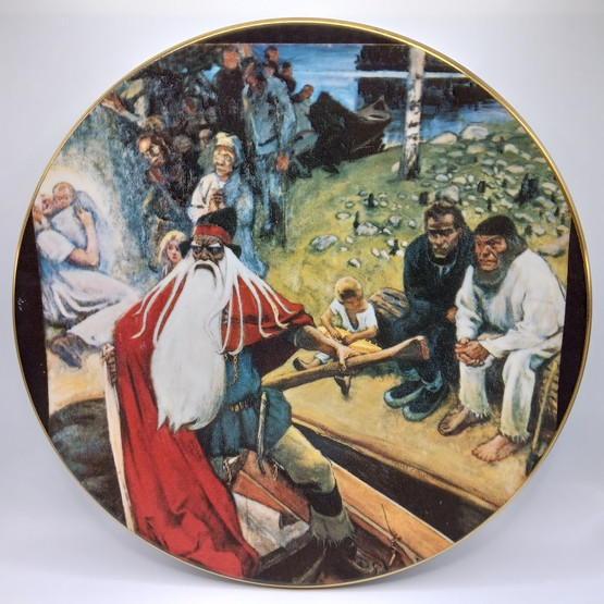 Wall plate, Väinämöinen's departure, Kalevala, Arabia