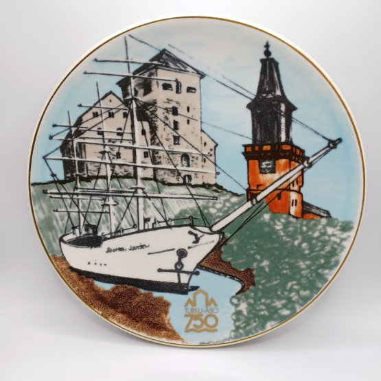 Seinälautanen, Arabia, Turun kaupungin 750-vuotisjuhlalautanen