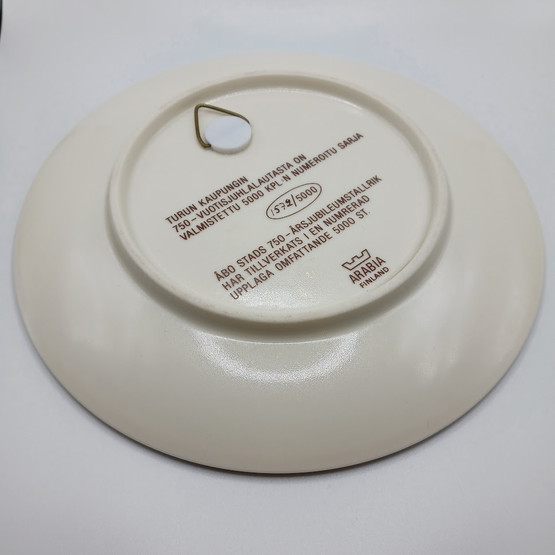 Seinälautanen, Arabia, Turun kaupungin 750-vuotisjuhlalautanen