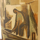 Puupiirros, sign. Tuulikki Pietilä v. 1962