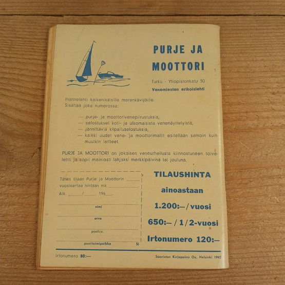 Sarjakuva, Siivet n:o 9/1962