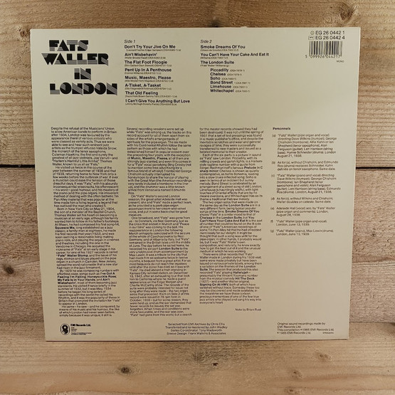 LP-levy, Fats Waller in London
