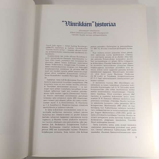 Kirja, Vänrikki Stoolin tarinat