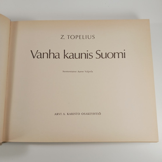 Kirja, Vanha kaunis Suomi, Z. Topelius