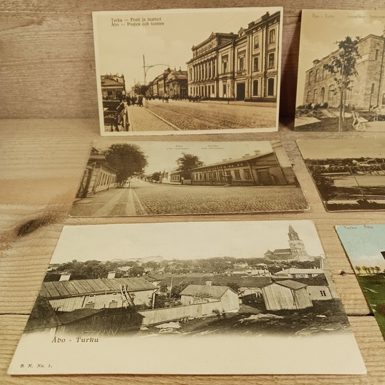 Turku-aiheiset vanhat postikortit 6kpl