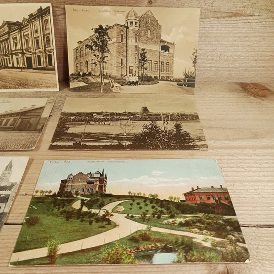 Turku-aiheiset vanhat postikortit 6kpl