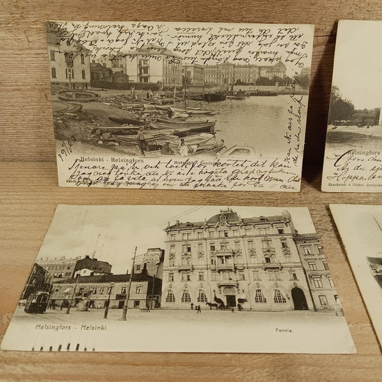 Helsinki-aiheiset vanhat postikortit 4kpl