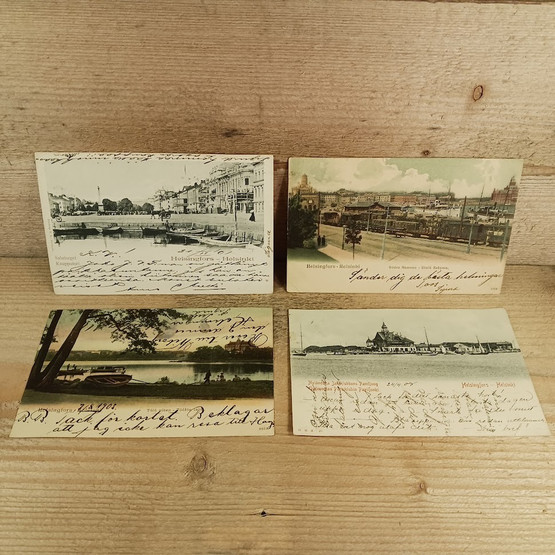 Helsinki-aiheiset vanhat postikortit 4kpl