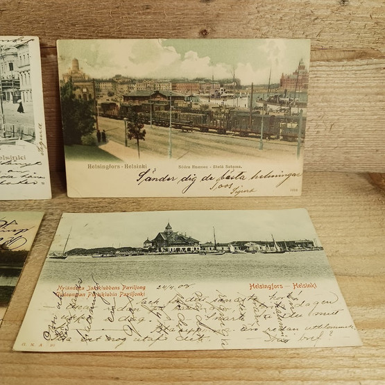 Helsinki-aiheiset vanhat postikortit 4kpl